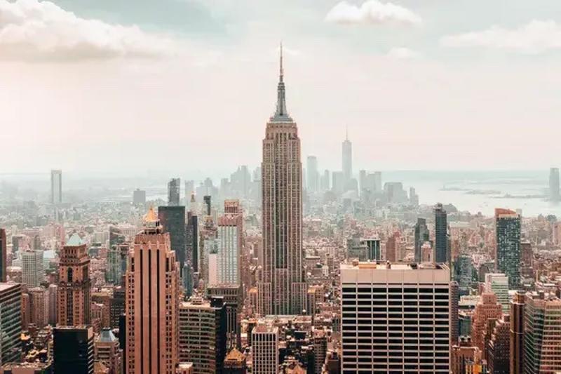 De skyline van New York op groepsreis New York