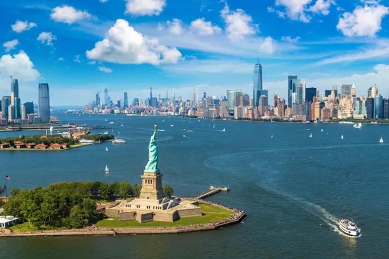 Een uitzicht met een groepsreis Amerika over New York
