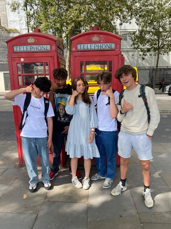 Deelnemers tijdens dagexcursie naar Londen-City tijdens taalcursus Engels Engeland
