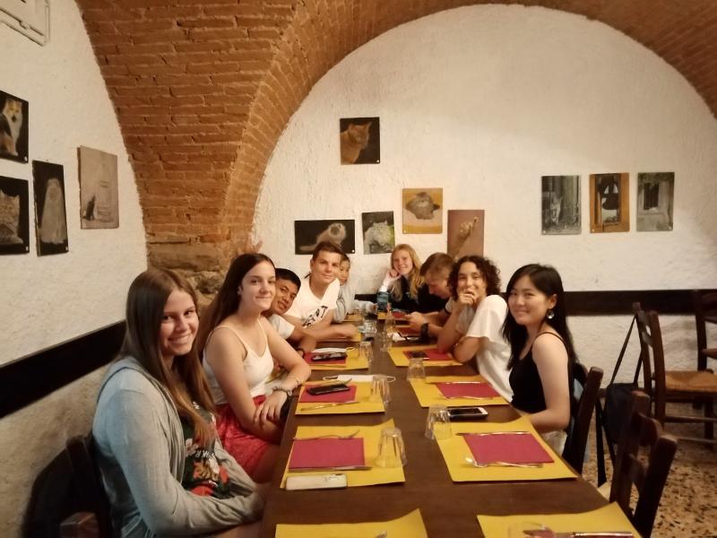 Uiteten met de groep op taalcursus Italiaans Italië