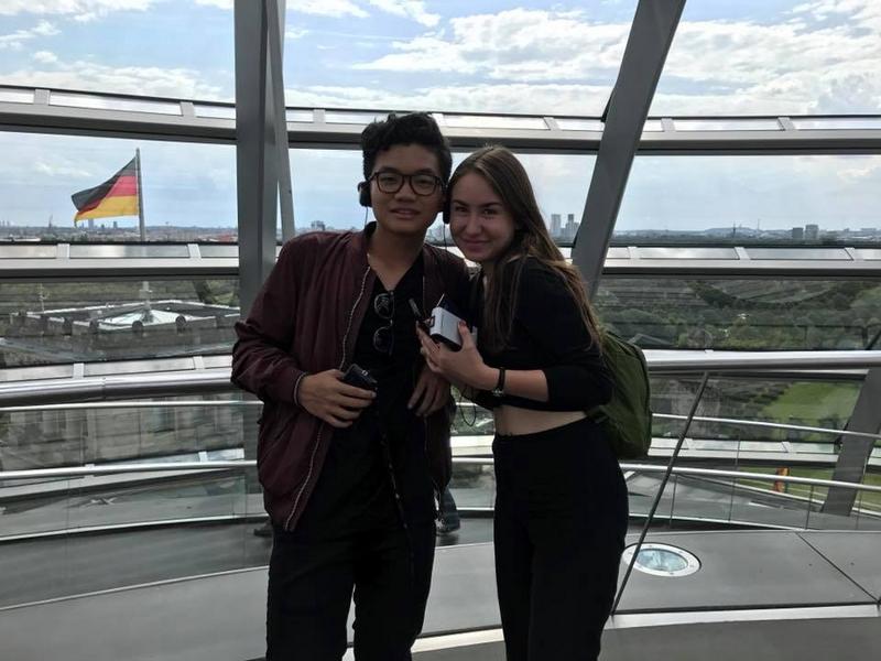 Boven in reichstag tijdens natuurkamp