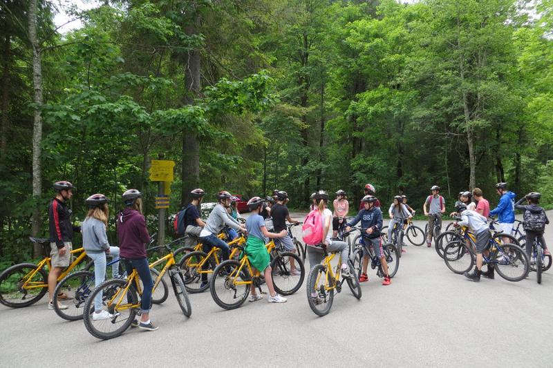 Fiets tour tijdens natuurkamp