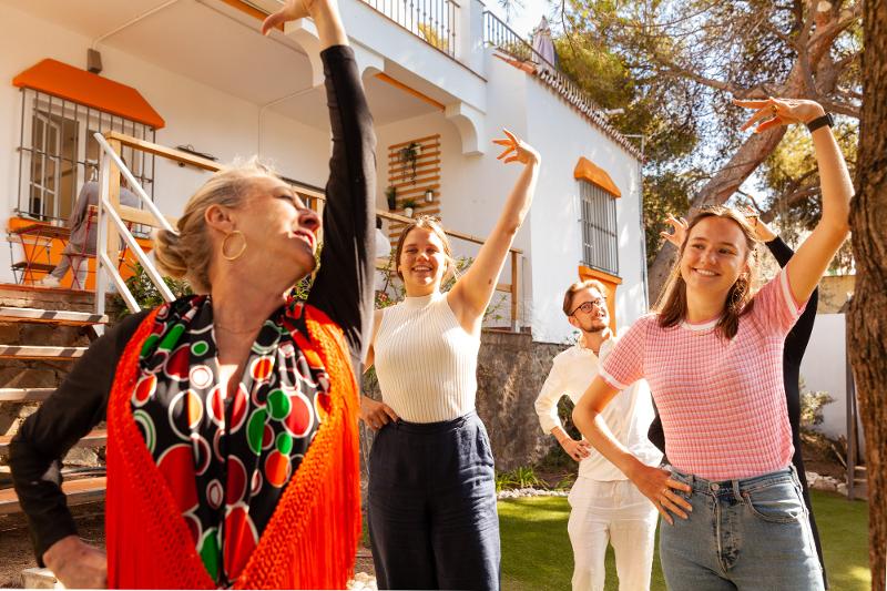 Flamenco dans leren tijdens een Spaanse taalcursus Spanje